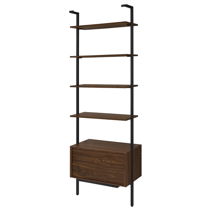 Owens 96-inch 4-shelf Storage Wall Bookshelf Walnut - Orbit Furniture (Richmond,BC)