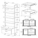 Owens 96-inch 4-shelf Storage Wall Bookshelf Walnut - Orbit Furniture (Richmond,BC)