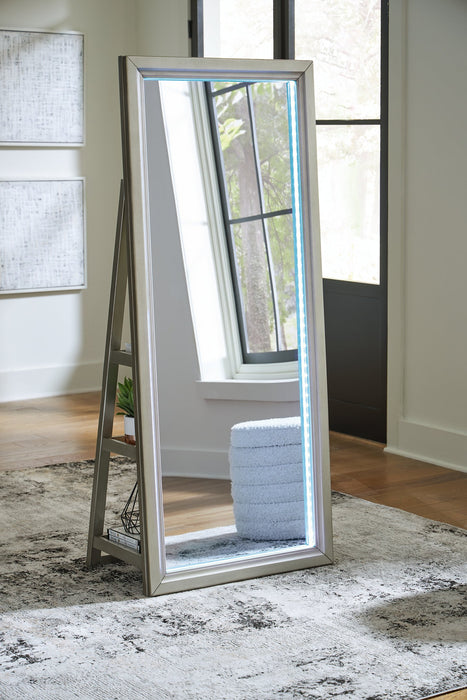 Evesen Floor Standing Mirror/Storage - Orbit Furniture (Richmond,BC)