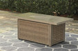 Beachcroft Beachcroft Fire Pit Table with Four Nuvella Swivel Lounge Chairs - Orbit Furniture (Richmond,BC)