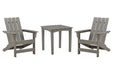 Visola Outdoor Adirondack Chair Set with End Table - Orbit Furniture (Richmond,BC)