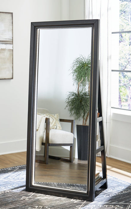 Evesen Floor Standing Mirror/Storage - Orbit Furniture (Richmond,BC)