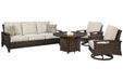 Paradise Trail Outdoor Sofa, Lounge Chairs and Fire Pit Table - Orbit Furniture (Richmond,BC)
