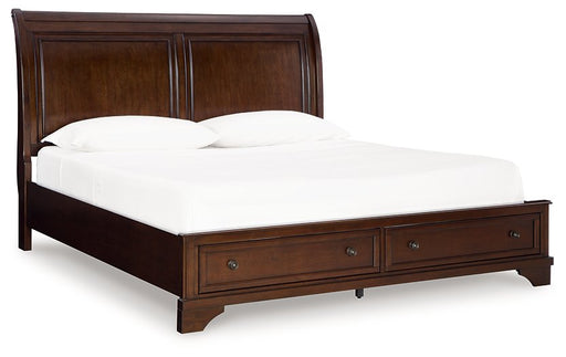 Trellington Sleigh Storage Bed - Orbit Furniture (Richmond,BC)