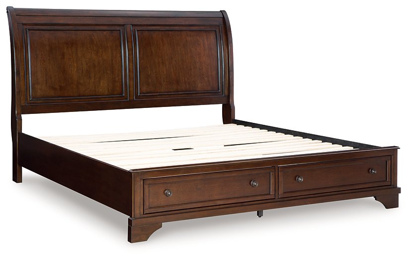 Trellington Sleigh Storage Bed - Orbit Furniture (Richmond,BC)