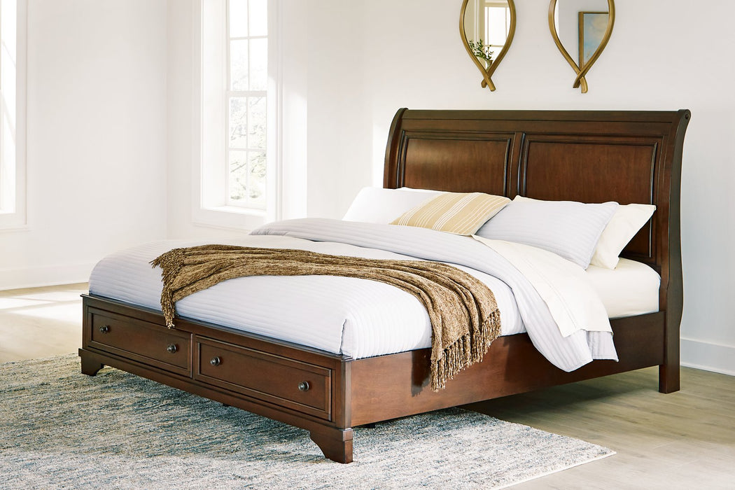 Trellington Sleigh Storage Bed - Orbit Furniture (Richmond,BC)