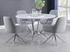 Abby 5-piece Dining Set White and Light Grey - Orbit Furniture (Richmond,BC)