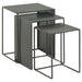 Imez 3-piece Rectangular Metal Nesting Table Grey - Orbit Furniture (Richmond,BC)