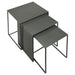 Imez 3-piece Rectangular Metal Nesting Table Grey - Orbit Furniture (Richmond,BC)