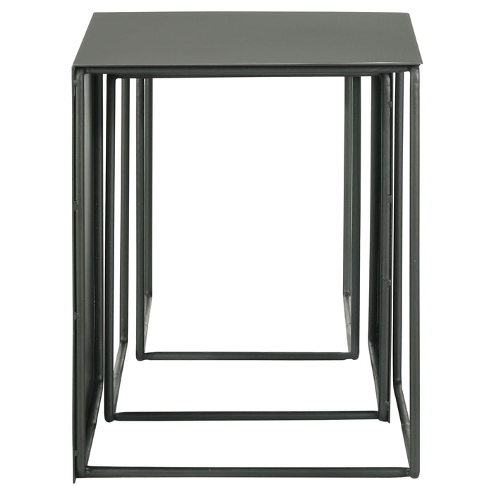 Imez 3-piece Rectangular Metal Nesting Table Grey - Orbit Furniture (Richmond,BC)