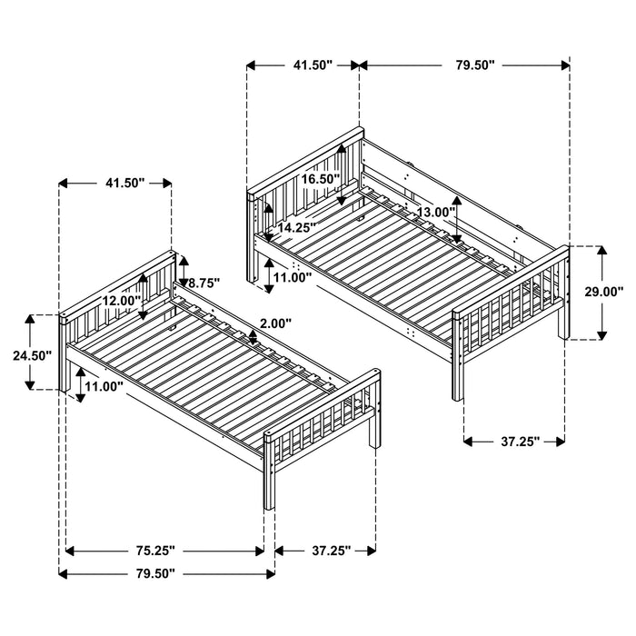 Dakota Bunk Beds - Orbit Furniture (Richmond,BC)