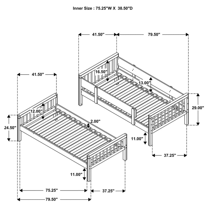 Dakota Bunk Beds - Orbit Furniture (Richmond,BC)
