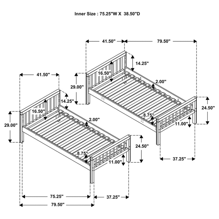 Dakota Bunk Beds - Orbit Furniture (Richmond,BC)