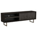 Marsden 2-door Wood 70" TV Stand Charcoal Black - Orbit Furniture (Richmond,BC)