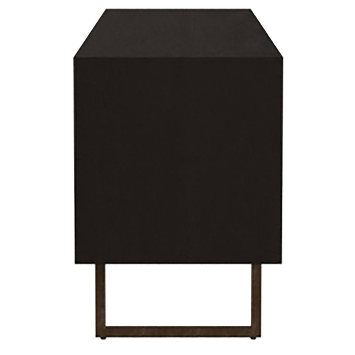 Marsden 2-door Wood 70" TV Stand Charcoal Black - Orbit Furniture (Richmond,BC)