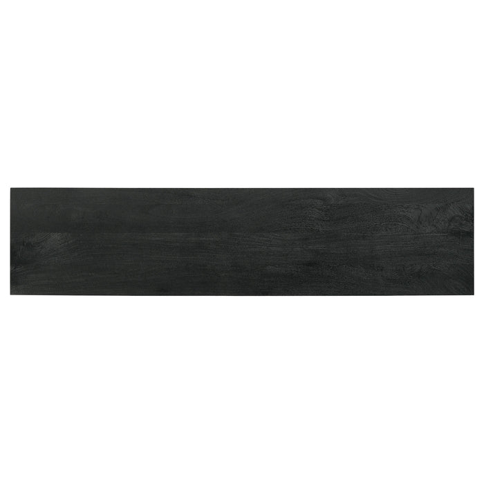 Marsden 2-door Wood 70" TV Stand Charcoal Black - Orbit Furniture (Richmond,BC)