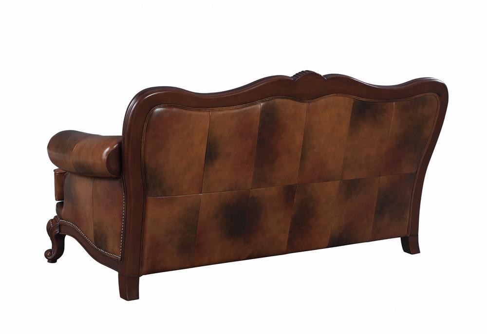 Victoria Rolled Arm Sofa Tri-tone and Brown - Orbit Furniture (Richmond,BC)