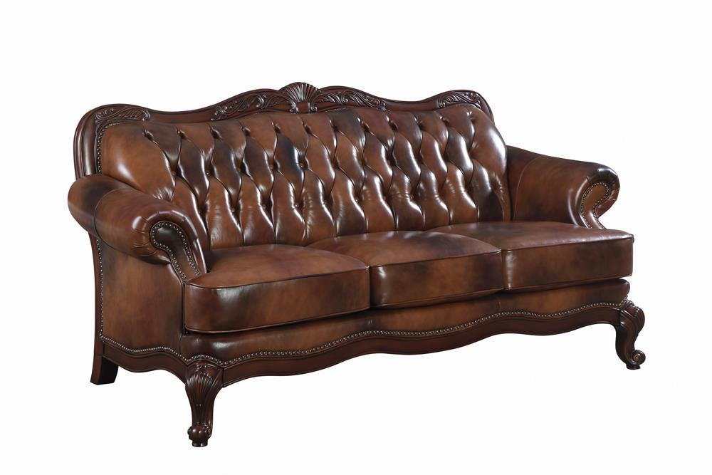 Victoria Rolled Arm Sofa Tri-tone and Brown - Orbit Furniture (Richmond,BC)