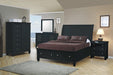 Sandy Beach Queen & E.King Storage Sleigh Bed Black & White - Orbit Furniture (Richmond,BC)