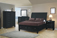 Sandy Beach Queen & E.King Storage Sleigh Bed Black & White - Orbit Furniture (Richmond,BC)