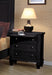Sandy Beach 3-drawer Nightstand Black - Orbit Furniture (Richmond,BC)