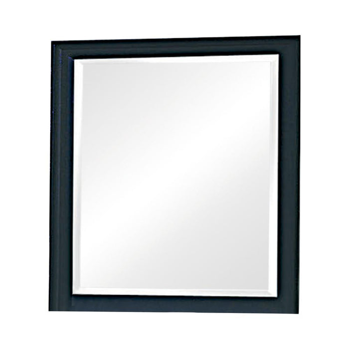 Sandy Beach Vertical Dresser Mirror Black - Orbit Furniture (Richmond,BC)
