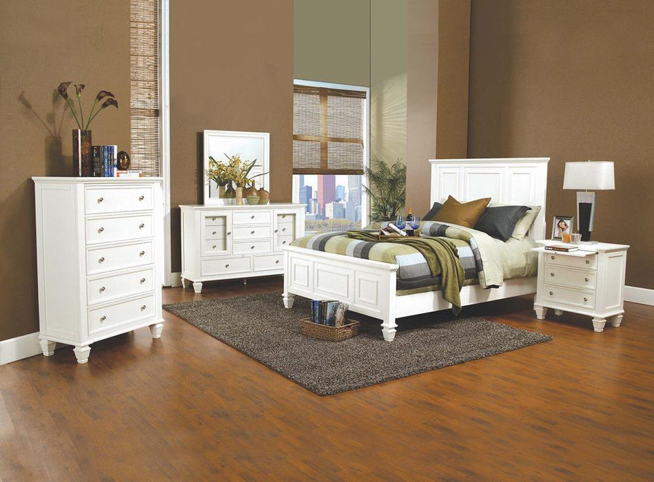 Sandy Beach 5-drawer Rectangular Chest Cream White - Orbit Furniture (Richmond,BC)