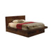Jessica Eastern King & Queen Platform Bed with Rail Seating Cappuccino - Orbit Furniture (Richmond,BC)