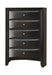 Briana Rectangular 5-drawer Chest Black - Orbit Furniture (Richmond,BC)