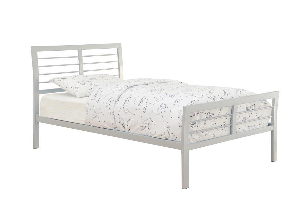 Cooper Queen Metal Bed Silver - Orbit Furniture (Richmond,BC)