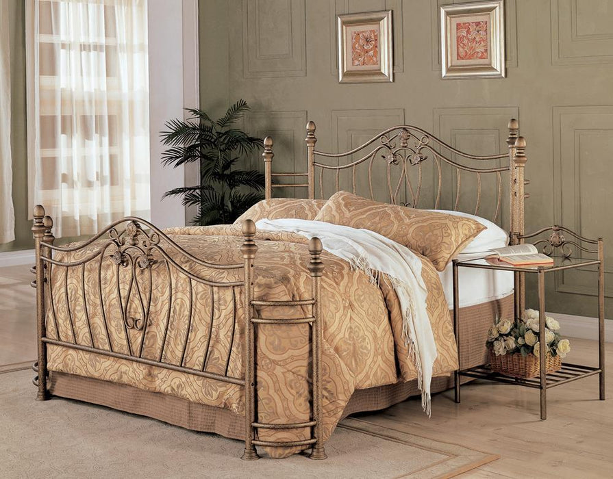 Sydney Eastern King & Queen Bed Antique Brushed Gold - Orbit Furniture (Richmond,BC)