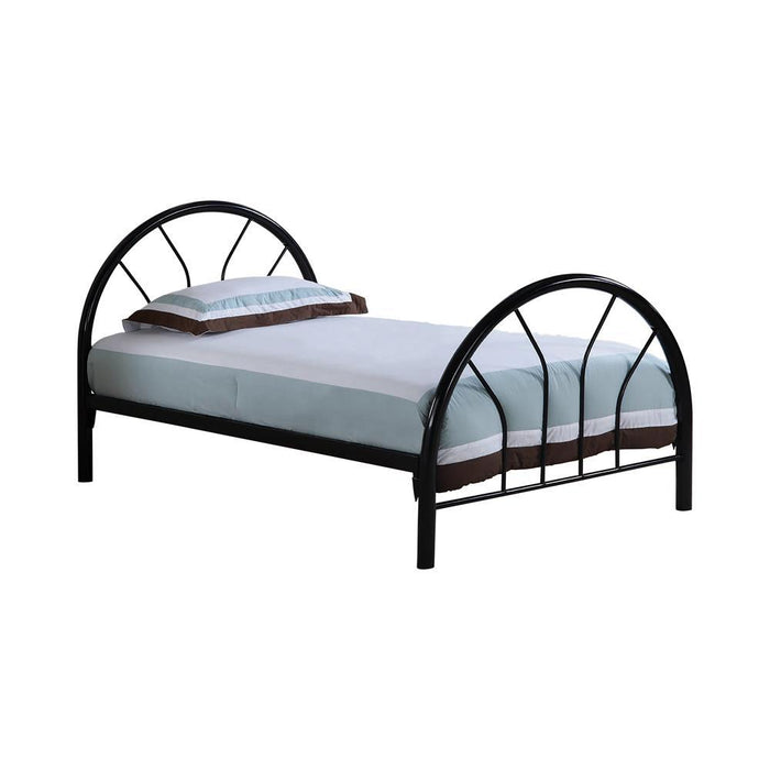 Marjorie Twin Platform Bed Black, Blue, & White - Orbit Furniture (Richmond,BC)