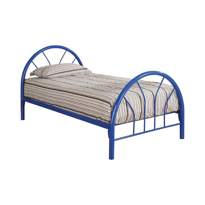Marjorie Twin Platform Bed Black, Blue, & White - Orbit Furniture (Richmond,BC)