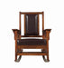Ida Upholstered Rocking Chair Tobacco and Dark Brown - Orbit Furniture (Richmond,BC)