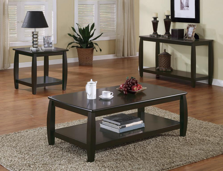 Dixon Rectangular Coffee Table with Lower Shelf Espresso - Orbit Furniture (Richmond,BC)