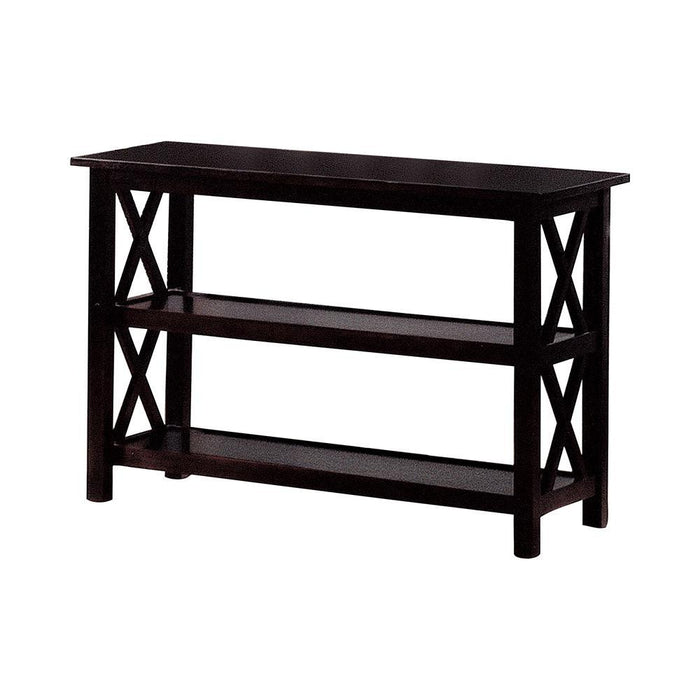 Rachelle Sofa Table with 2-shelf Deep Merlot - Orbit Furniture (Richmond,BC)