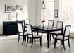 Louise Upholstered Dining Side Chairs Black and Cream (Set of 2) - Orbit Furniture (Richmond,BC)