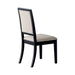 Louise Upholstered Dining Side Chairs Black and Cream (Set of 2) - Orbit Furniture (Richmond,BC)