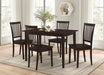 Gomez 5-piece Rectangular Dining Table Set Cappuccino - Orbit Furniture (Richmond,BC)