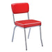 Retro Open Back Side Chairs Red and Chrome (Set of 2) - Orbit Furniture (Richmond,BC)