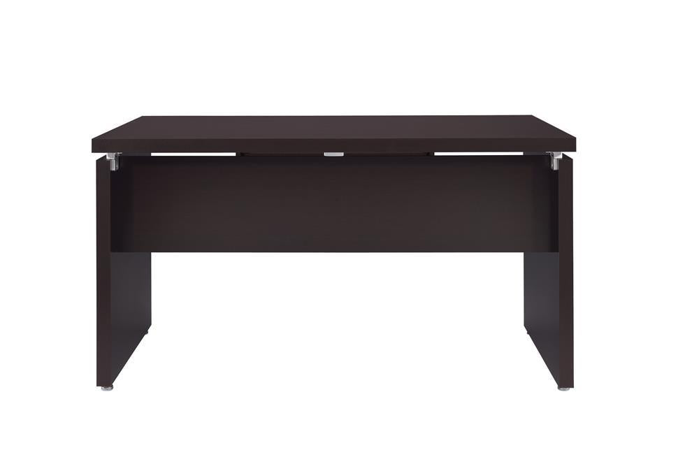 Skylar Computer Desk with Keyboard Drawer Cappuccino - Orbit Furniture (Richmond,BC)