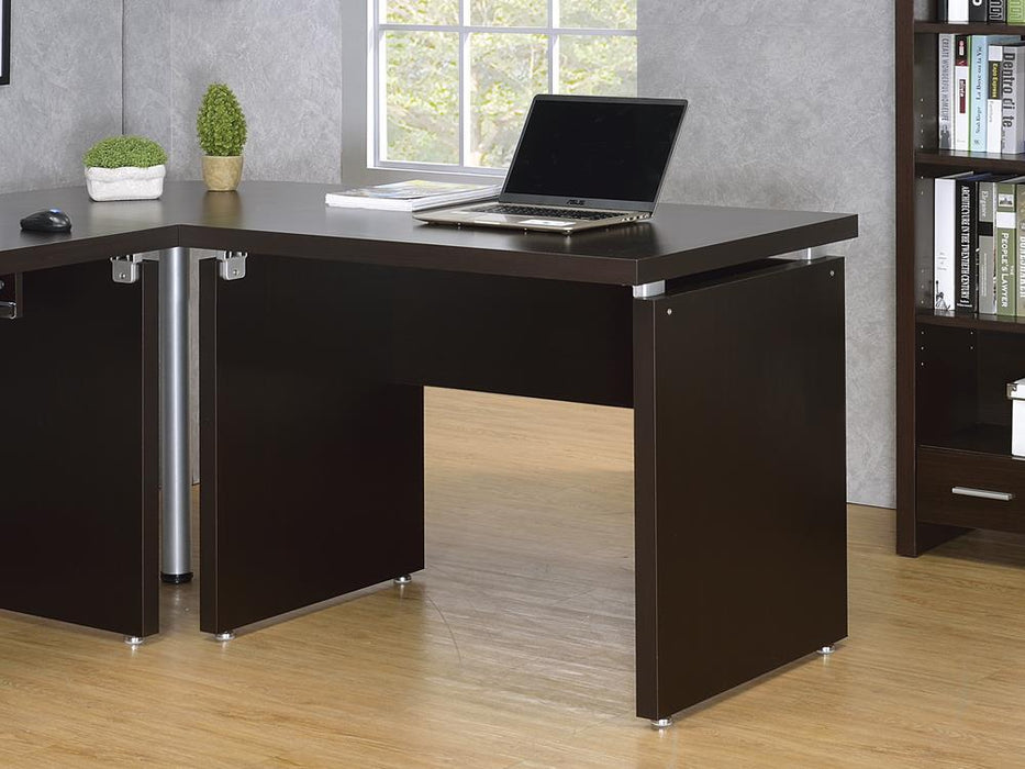 Skylar Extension Desk Cappuccino - Orbit Furniture (Richmond,BC)