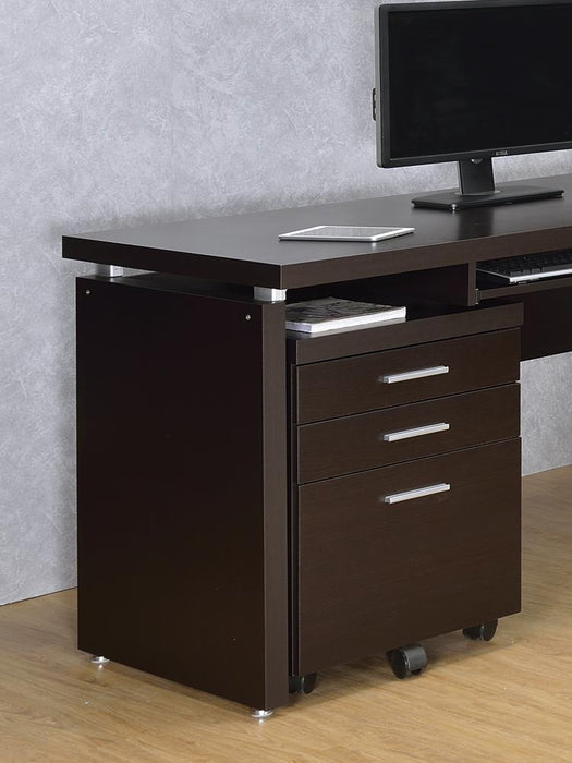 Skylar 3-drawer Mobile File Cabinet Cappuccino - Orbit Furniture (Richmond,BC)