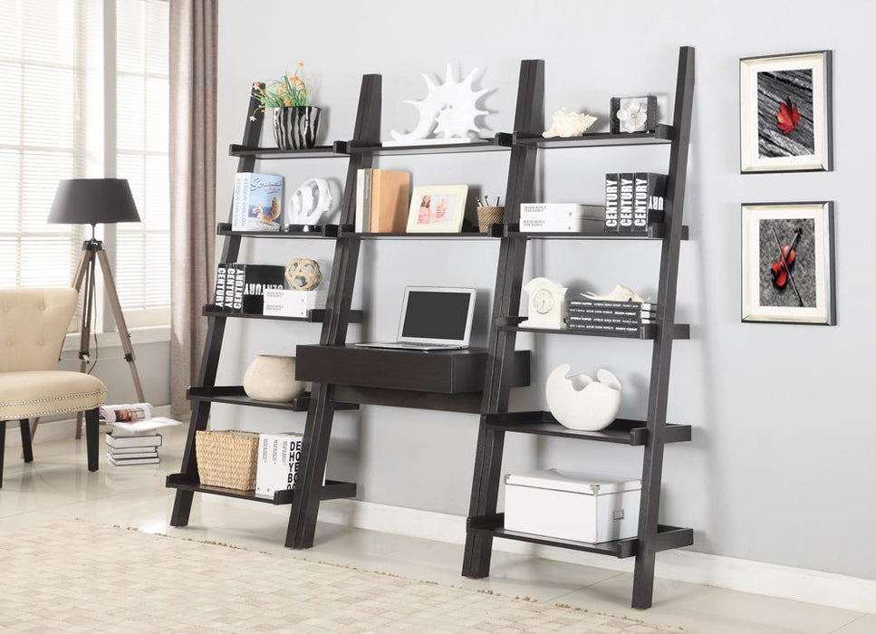 Colella 5-shelf Ladder Bookcase Cappuccino - Orbit Furniture (Richmond,BC)