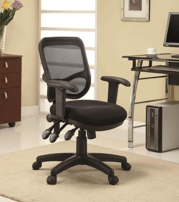 Rollo Adjustable Height Office Chair Black - Orbit Furniture (Richmond,BC)