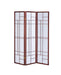 Katerina 3-panel Folding Floor Screen White and Cherry - Orbit Furniture (Richmond,BC)