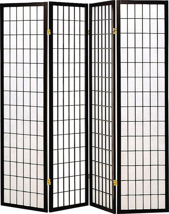 Roberto 4-panel Folding Screen Black and White - Orbit Furniture (Richmond,BC)