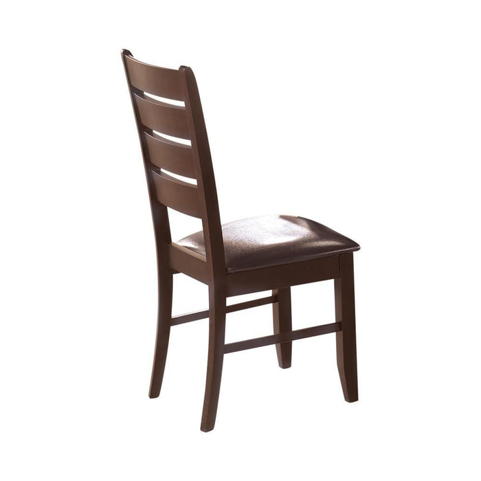 Dalila Ladder Back Side Chairs Cappuccino and Black (Set of 2) - Orbit Furniture (Richmond,BC)