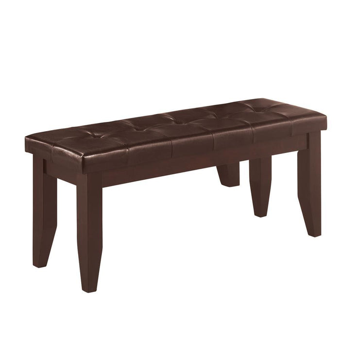 Dalila Tufted Upholstered Dining Bench Cappuccino and Black - Orbit Furniture (Richmond,BC)