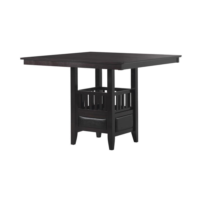 Jaden Square Counter Height Table with Storage Espresso - Orbit Furniture (Richmond,BC)